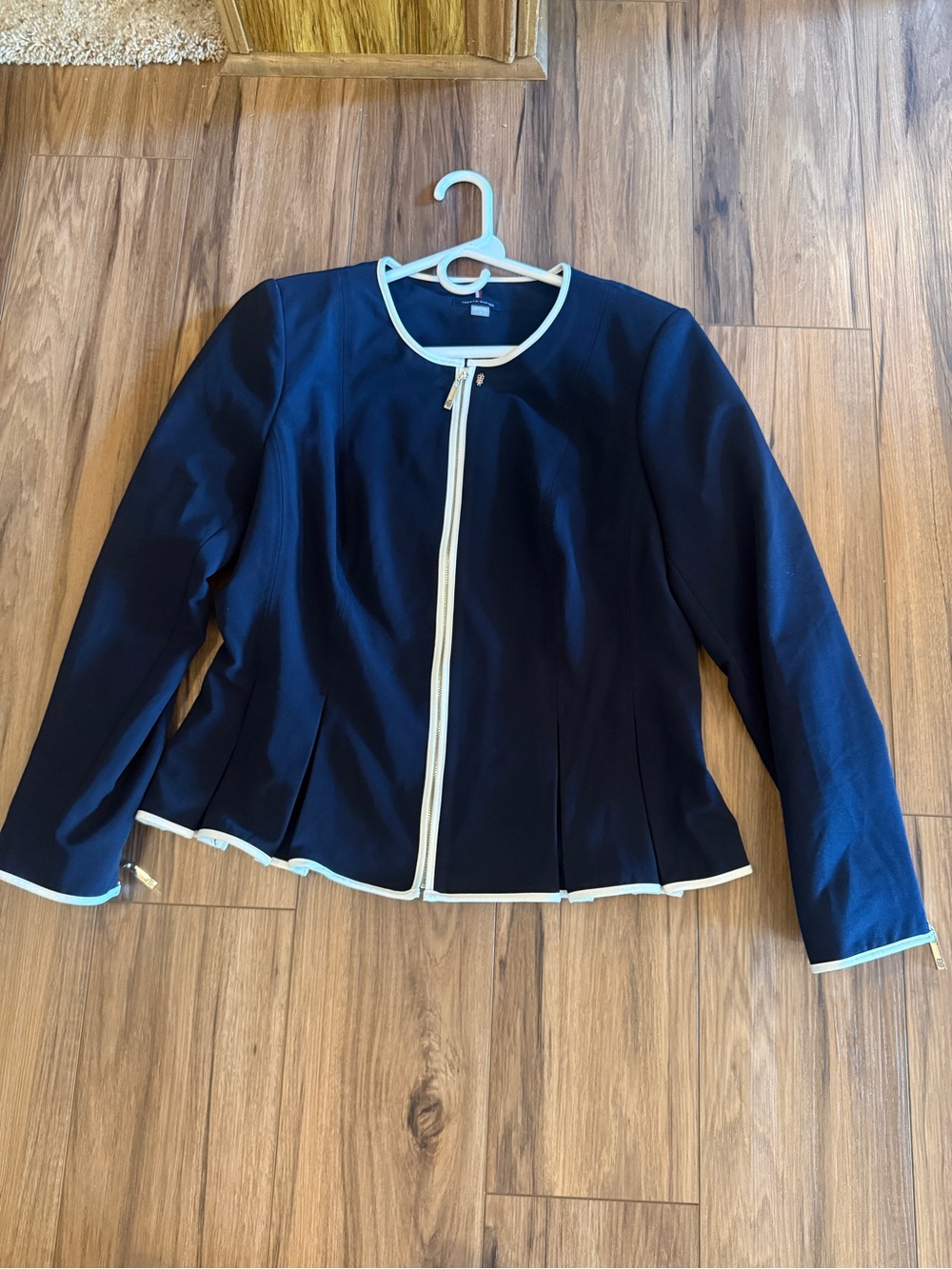 Tommy Hilfiger Navy Jacket with White Trim